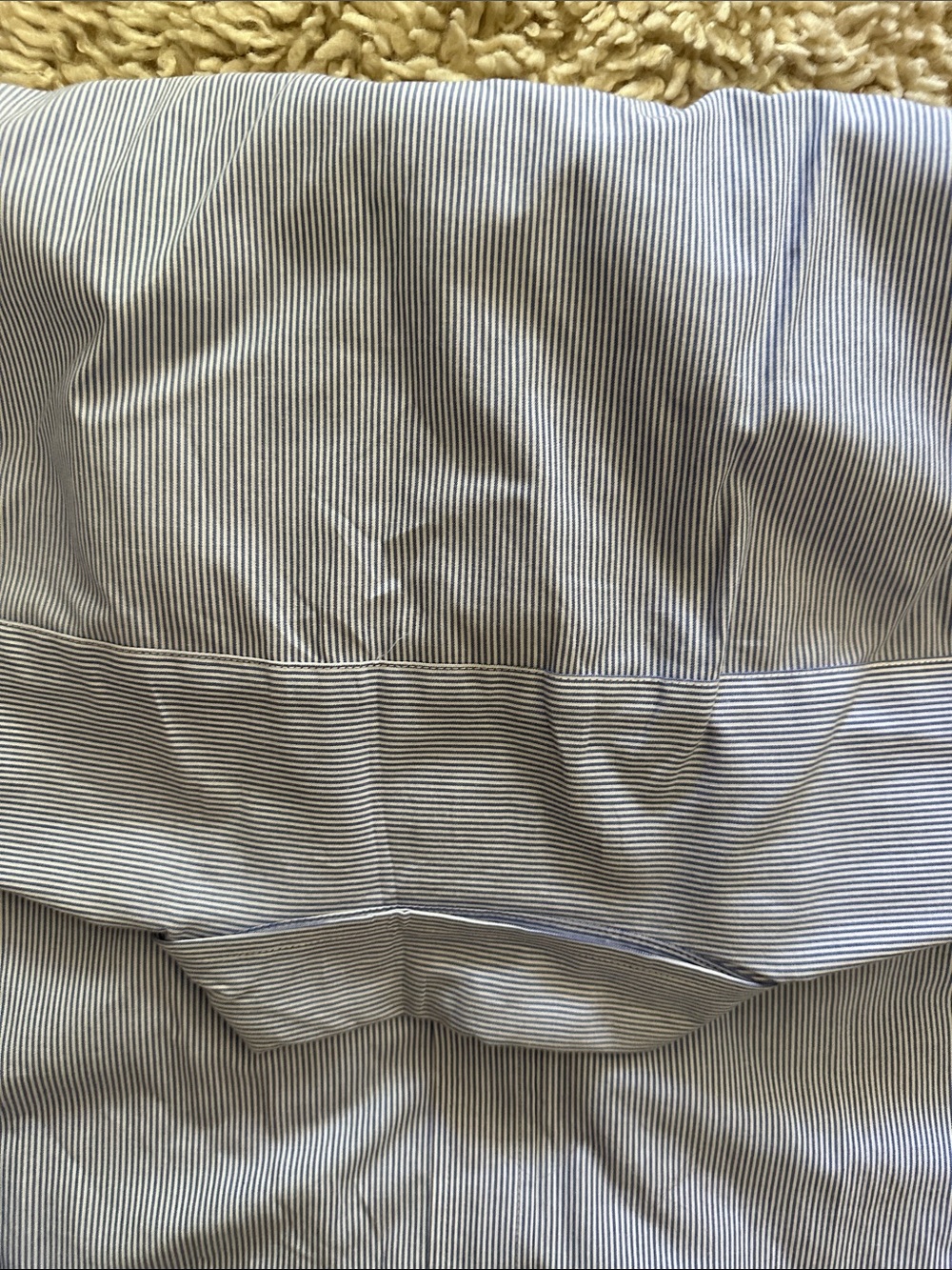 J. Crew Men's Light Blue Pinstripe Button-Down Dress Shirt - Picture 4 of 5
